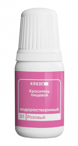 Prime-gel 01 розовый, колорант водораств. для окраш. KREDA, компл. пищ. добавка
