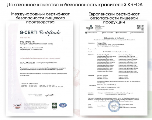 Набор "ELECTRO promo" для окраш. пищ. прод. KREDA, компл. пищ. доб./8шт
