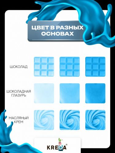 10 голубой, краситель пищевой сухой жирорастворимый KREDA, компл. пищ. доб.